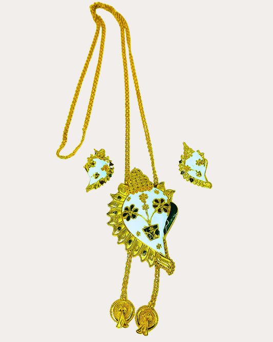 Gold Plated Sankha Tie Chain