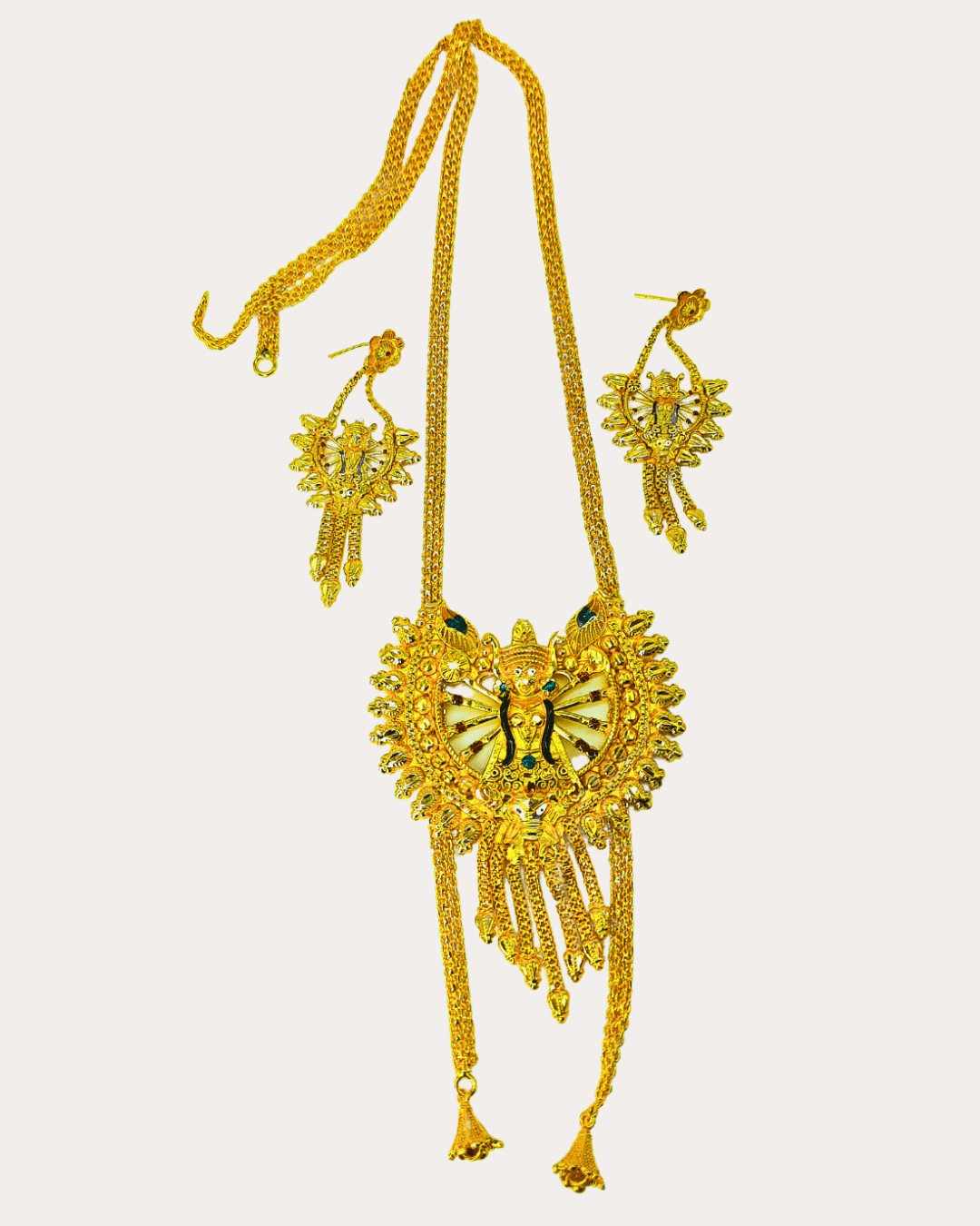 Gold Plated Durga Tie Chain