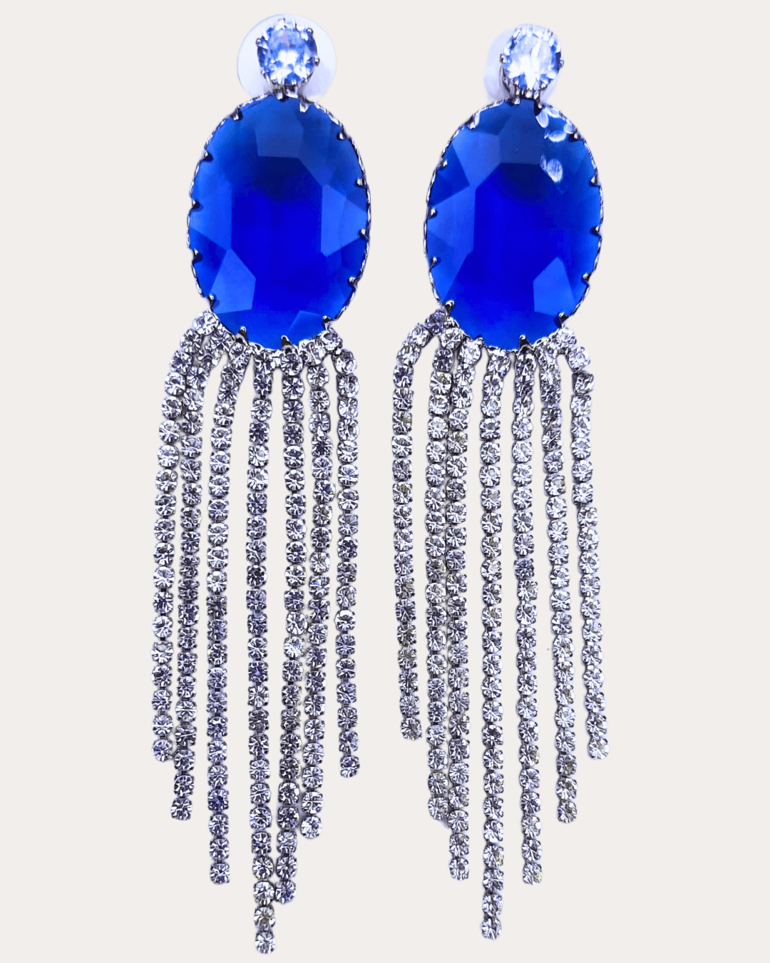 Blue Sapphire Chandelier Earrings