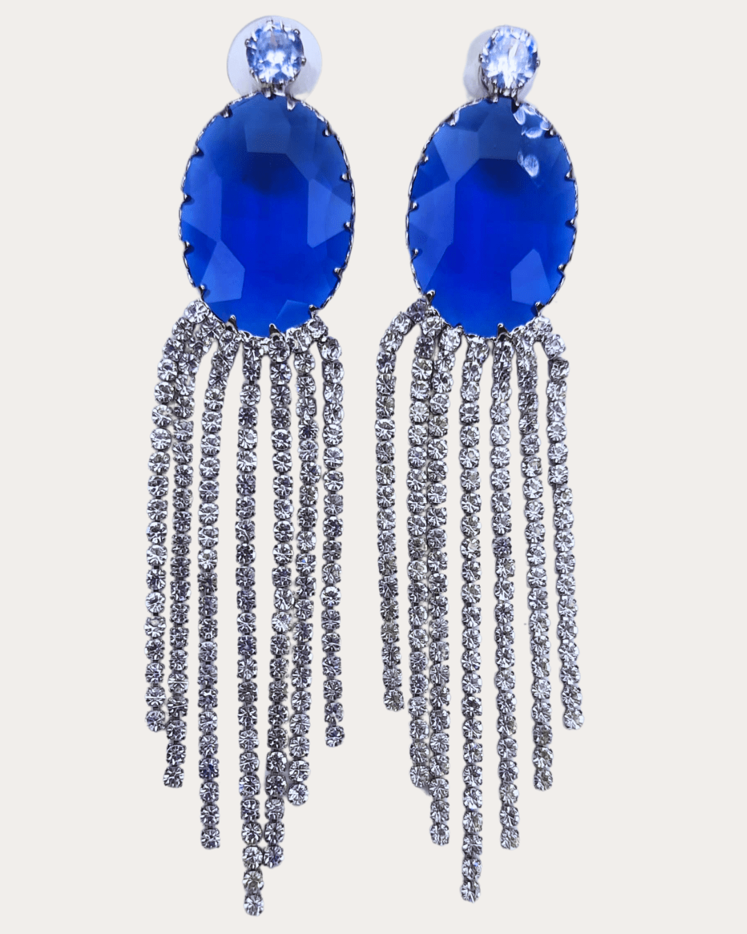 Blue Sapphire Chandelier Earrings