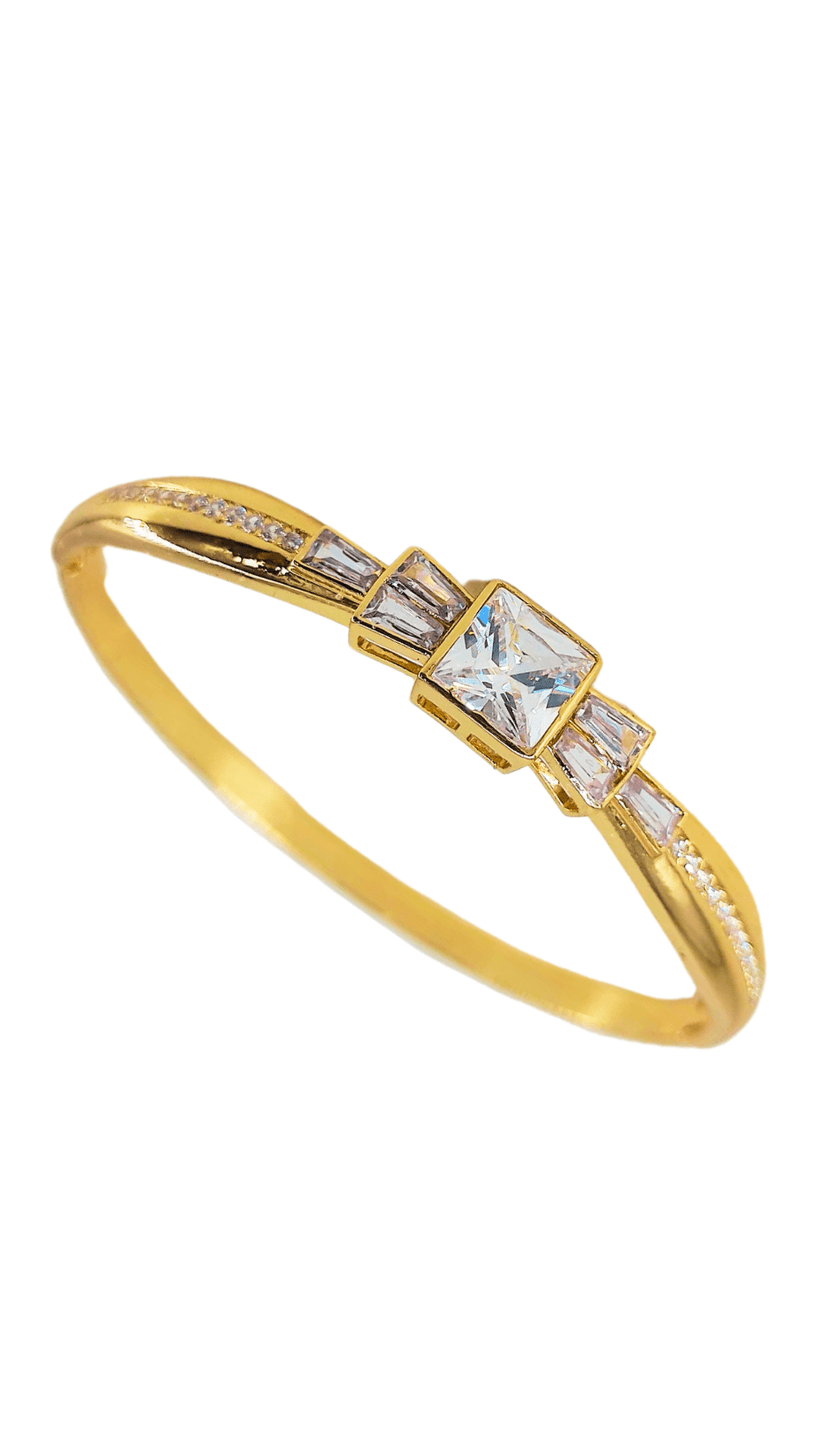 Anti Tarnish Studded Cuff Bracelet For Women and Girls, Stylish Kada Bracelet