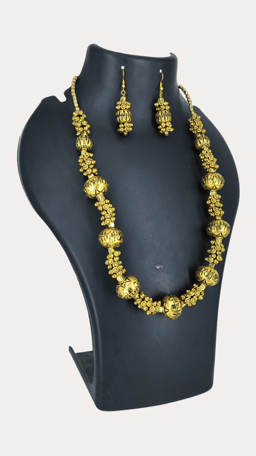 Golden Replenished Beads Necklace