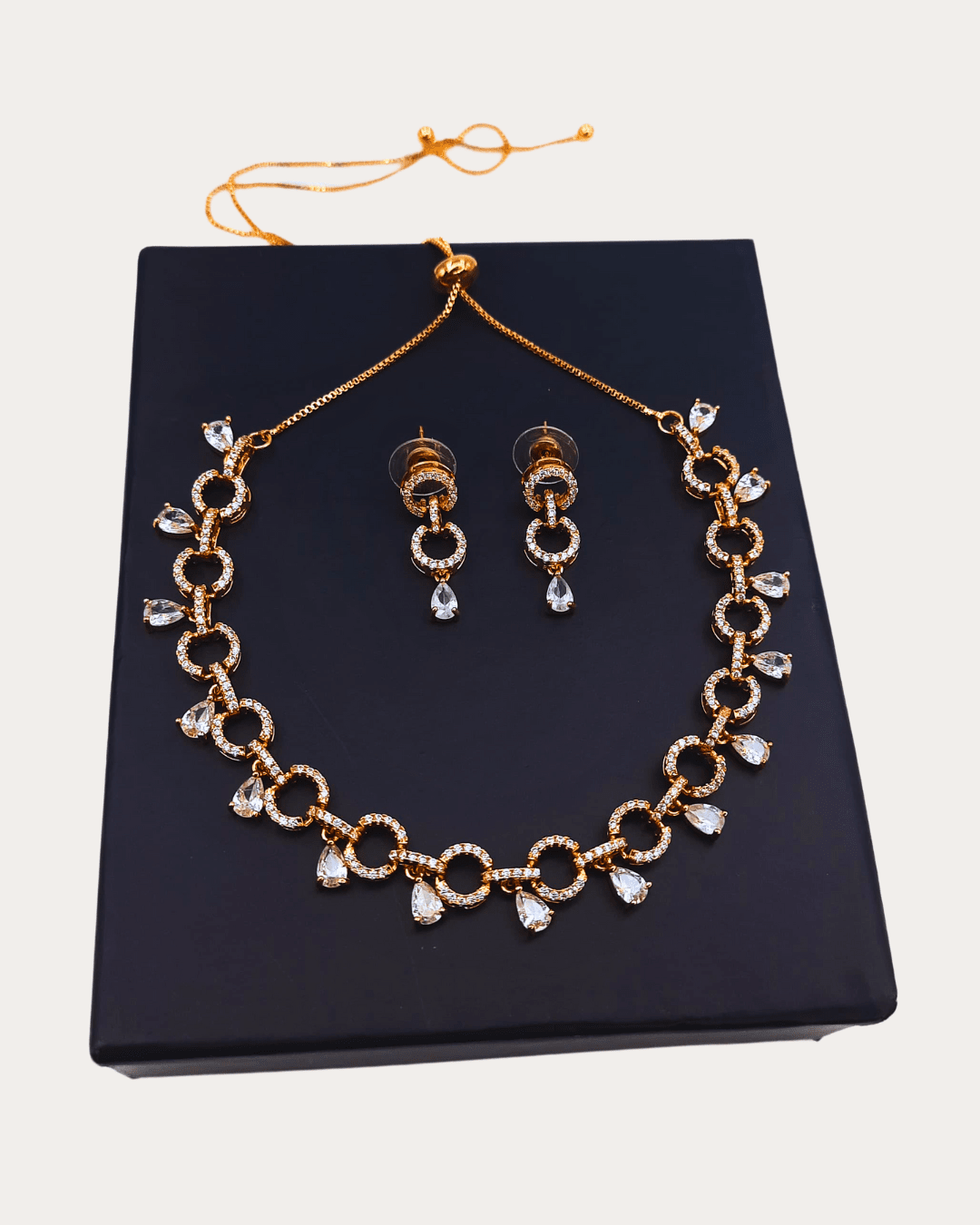 Ad RoseGolded Necklace Set