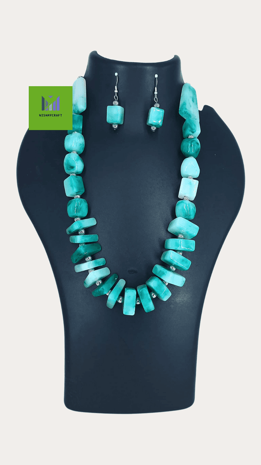 Triangle Beaded Necklace Set