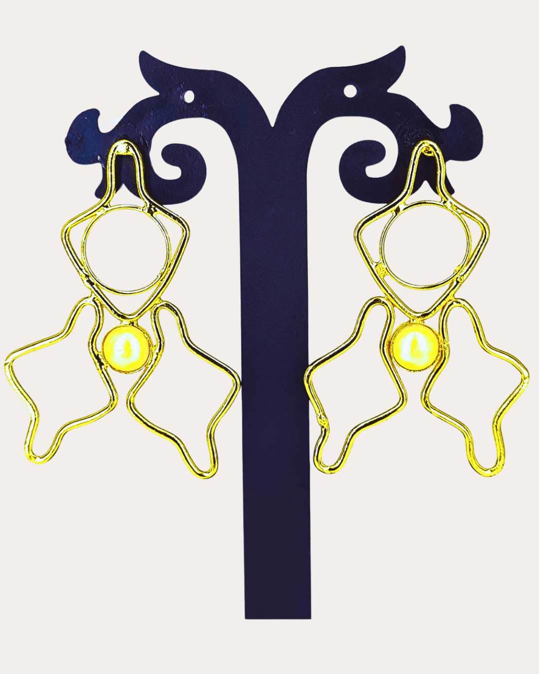 Fancy Brass Earring