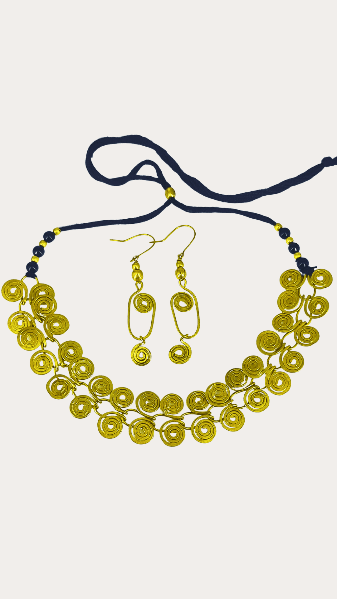 Dokra Swirled Wire Jewelry Necklace set
