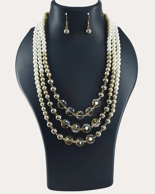 Shimmering Pearl and Crystal Set