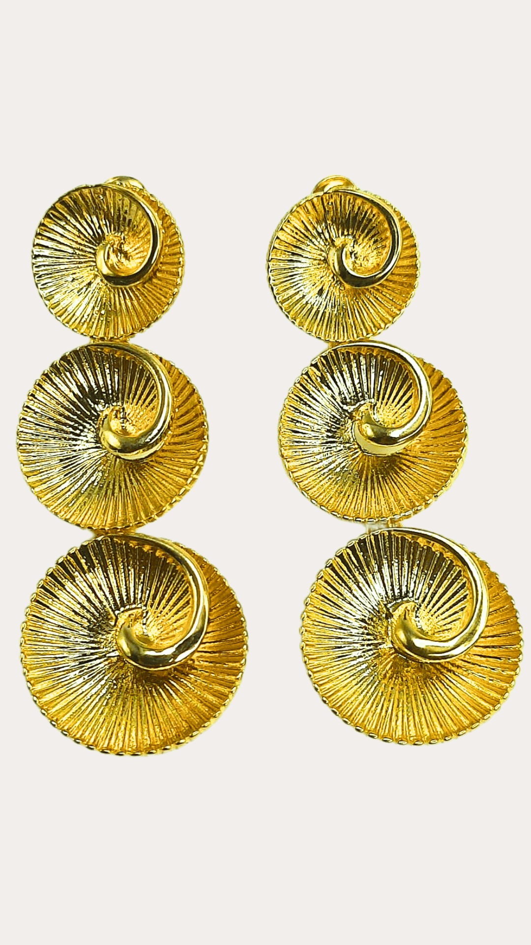 Zinc Spiral Goldeny Dangler Earring