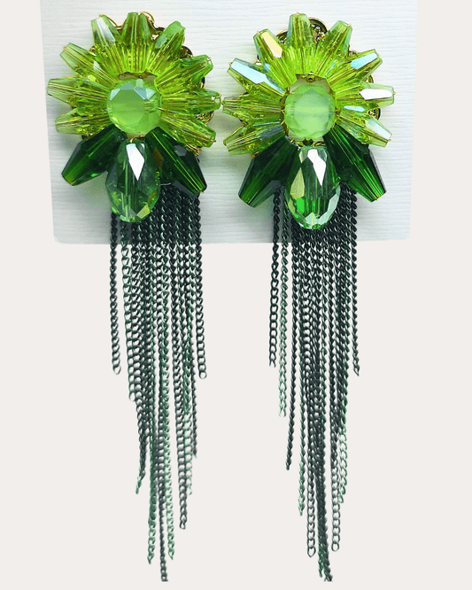 Green cc Earrings