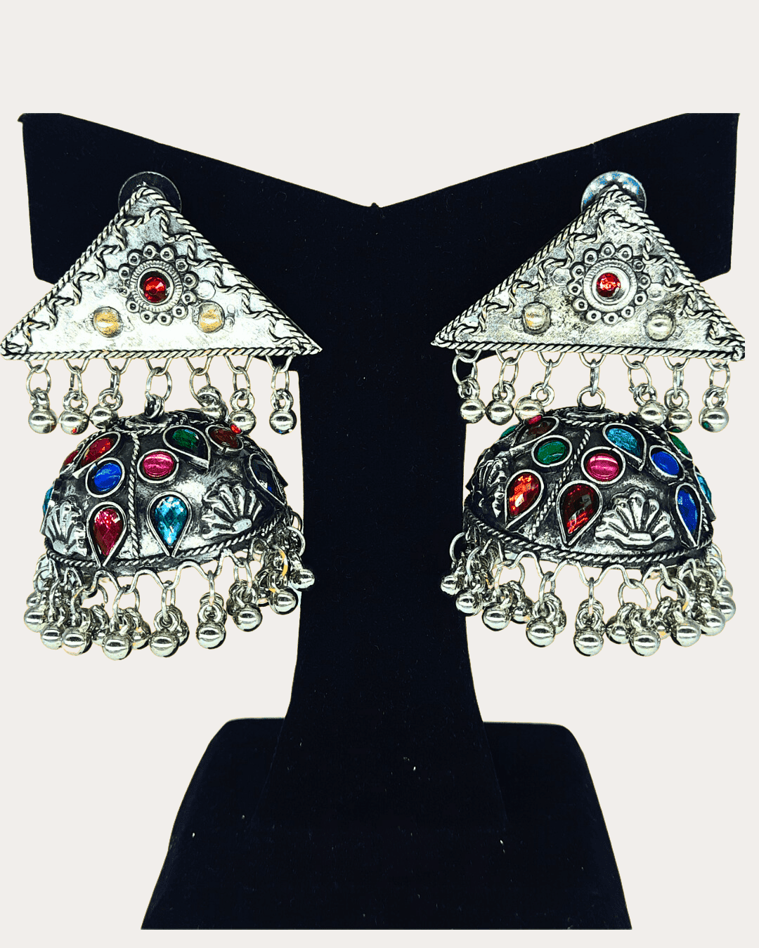 Afghani Oxidized Ethnic Jhumka