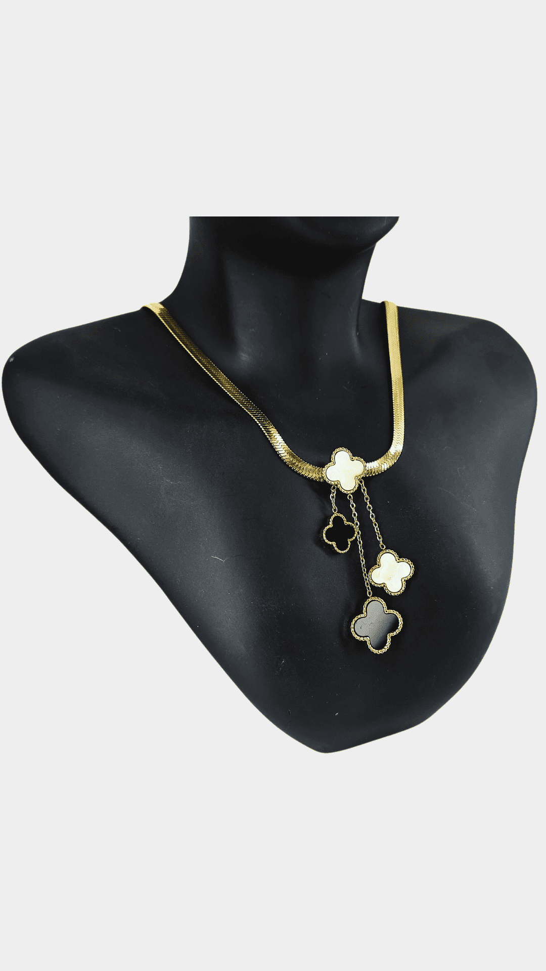 Anti Tarnish Alhambra Clover Necklace Stainless Steel Chain