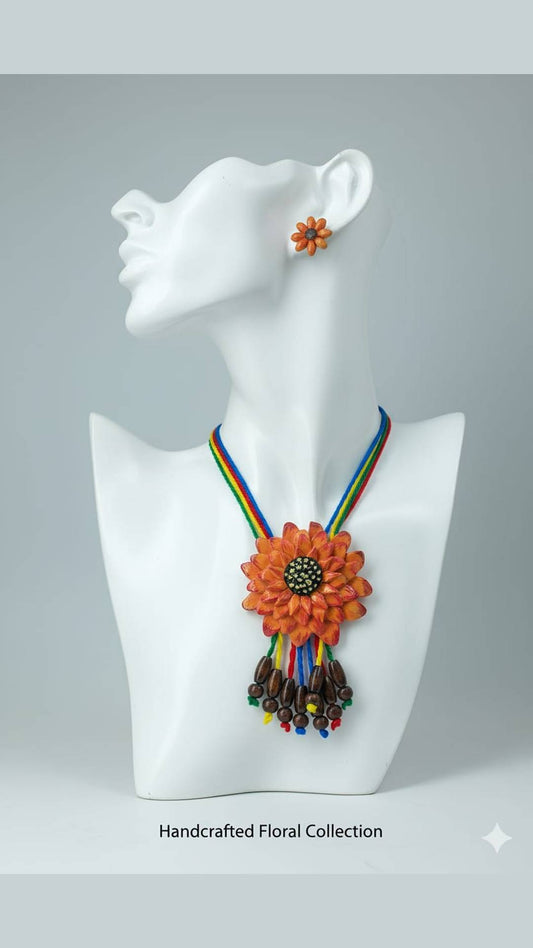 Handcrafted Clay Work Necklace Set