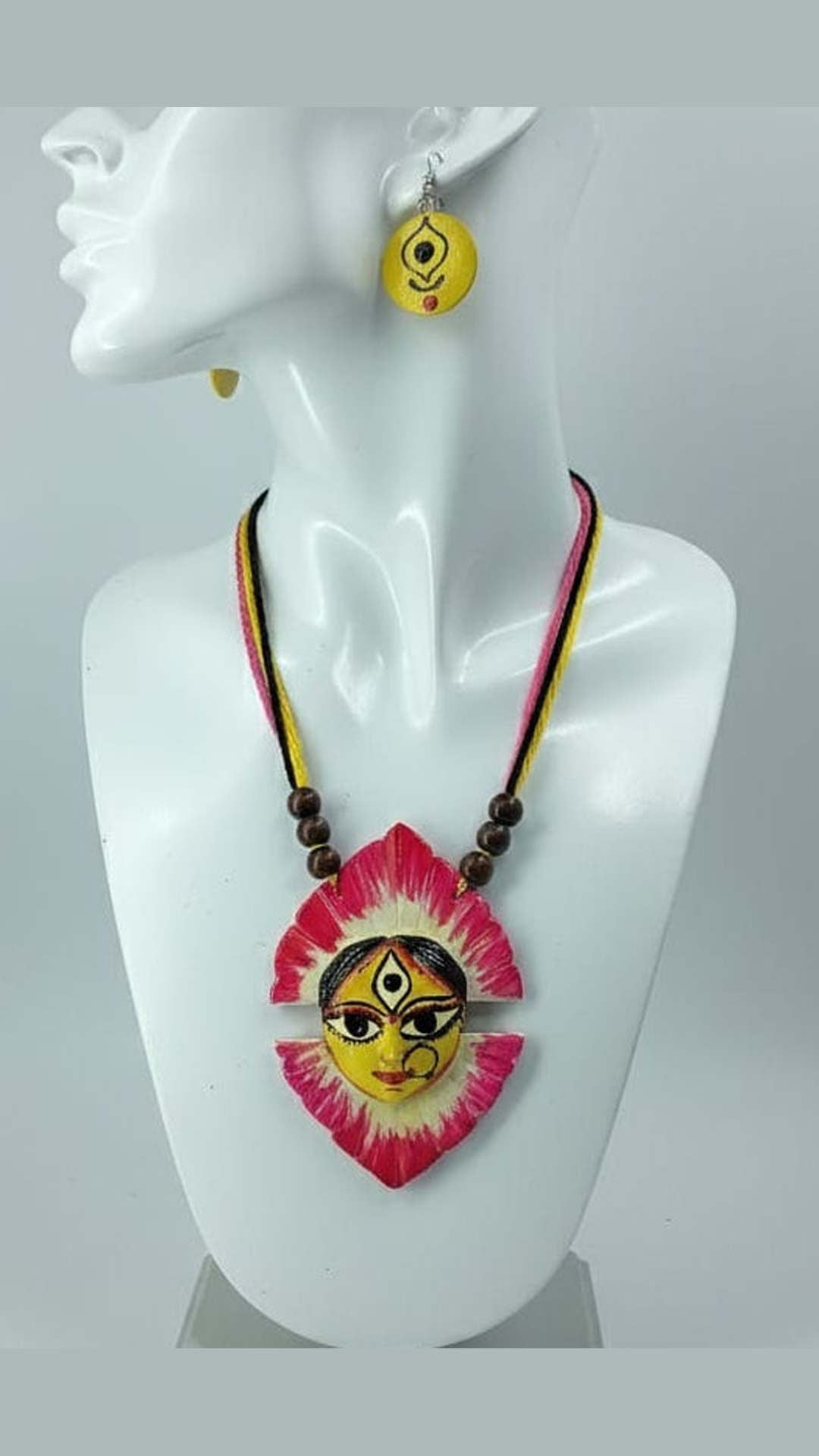 Handcrafted Clay Work Necklace Set