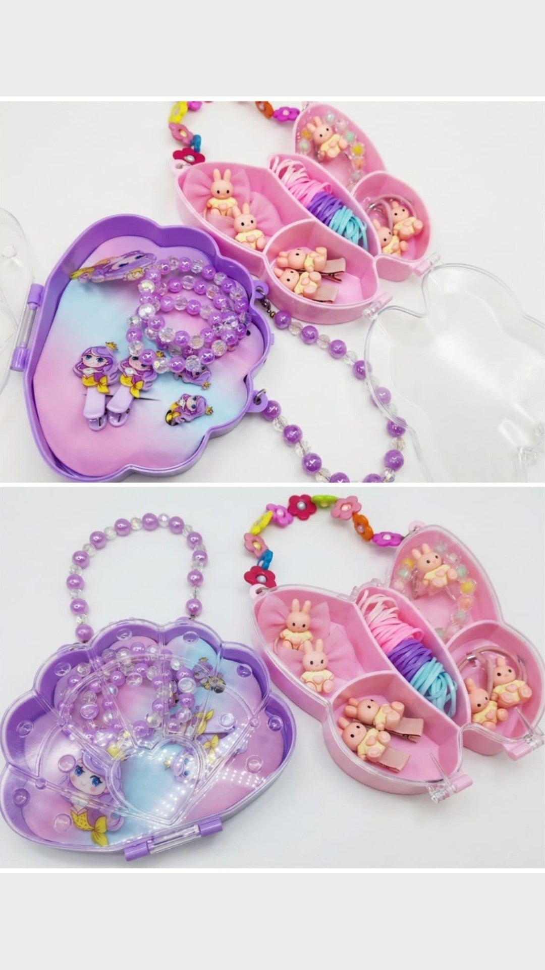 Magical Pastels Kids' Hair Accessories & Jewelry Combo with FREE Necklace