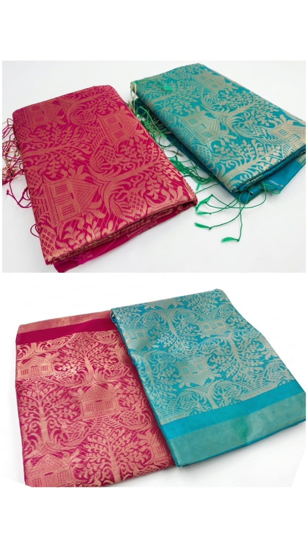 Premium & Elegent Cotton Silk Saree PACK OF 2