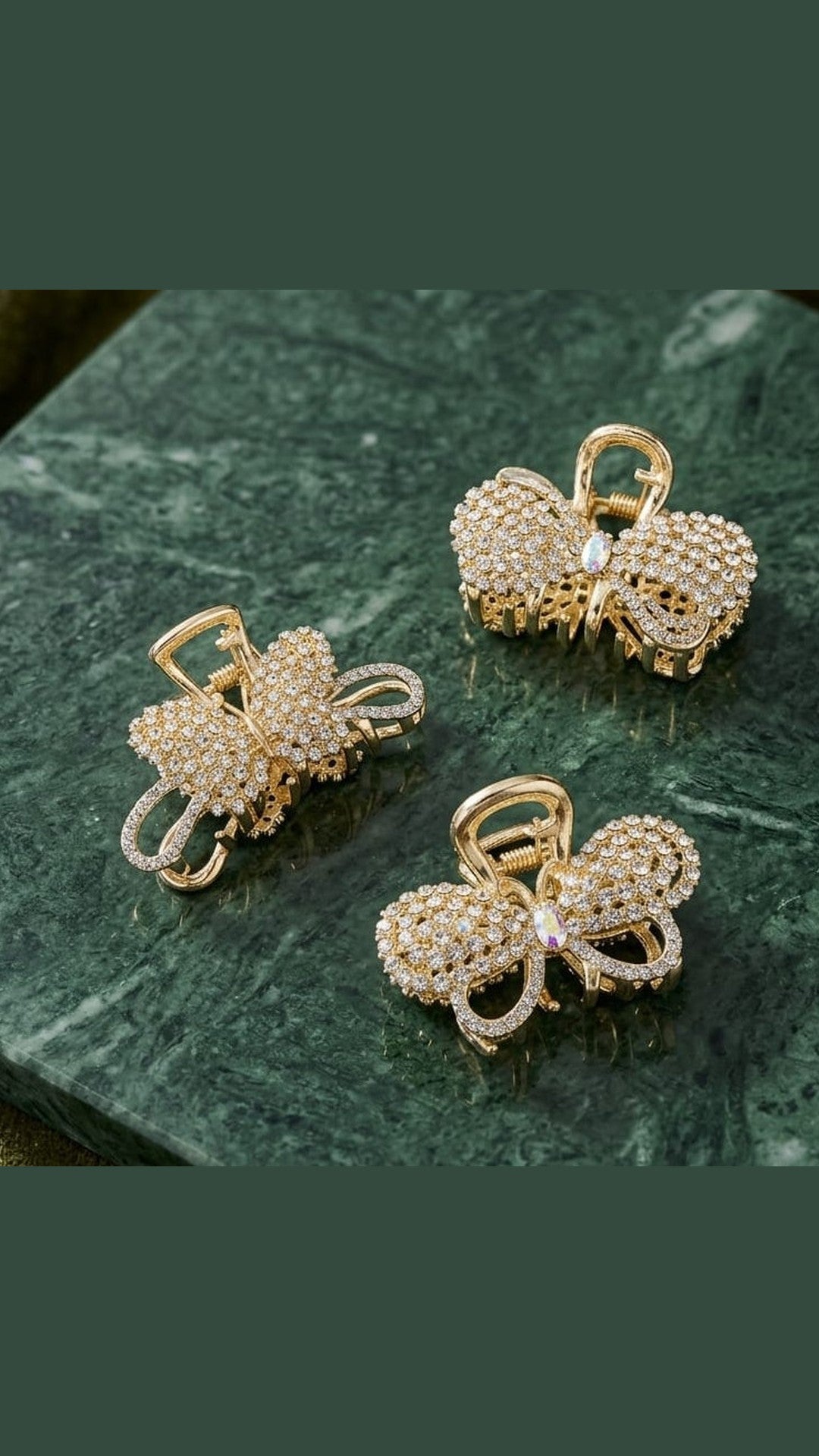 PACK OF 3 Metal Butterfly Shaped Stone Work Claw Catcher