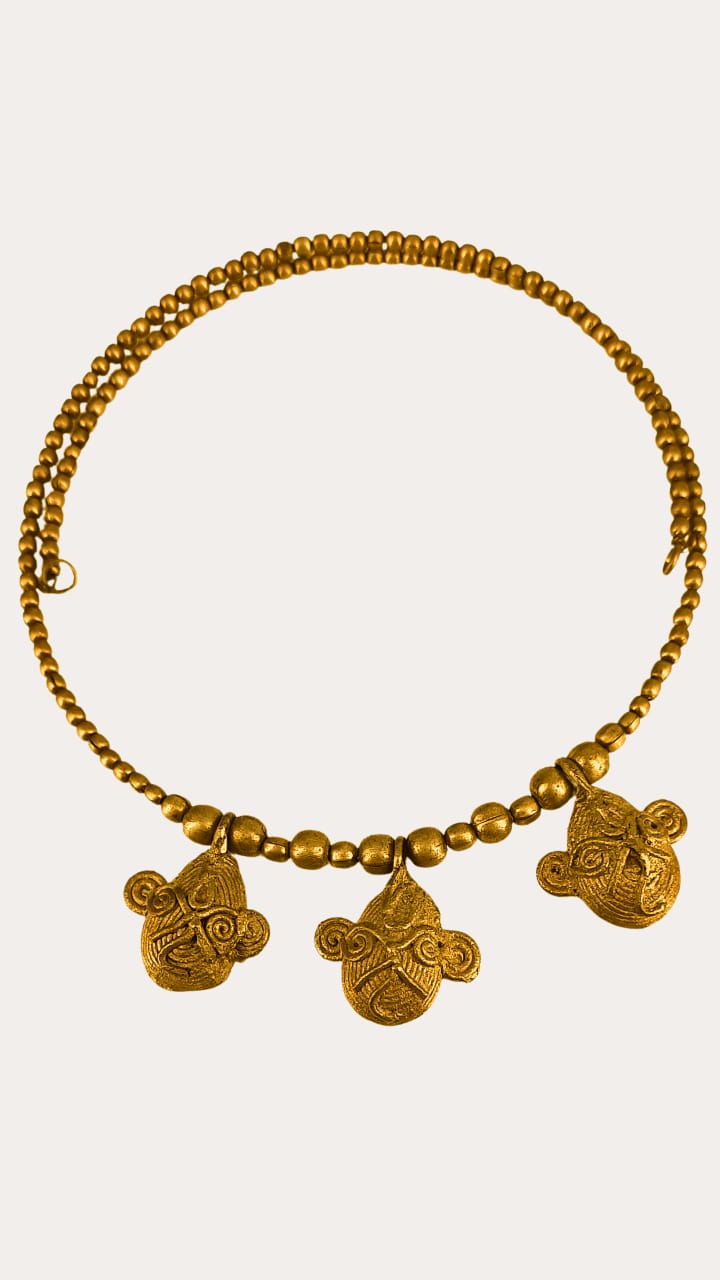 Dokra Ornate Tribal Hansuli Necklace