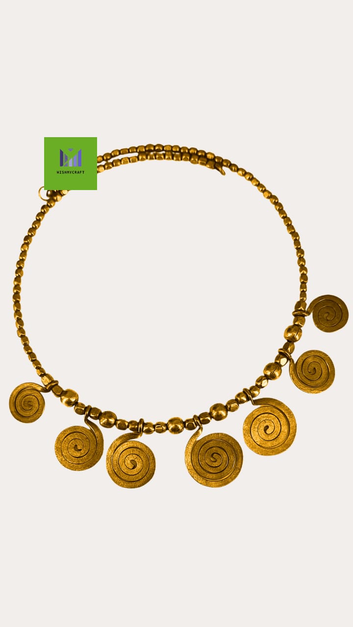 Dokra Spiral Hansuli Necklace