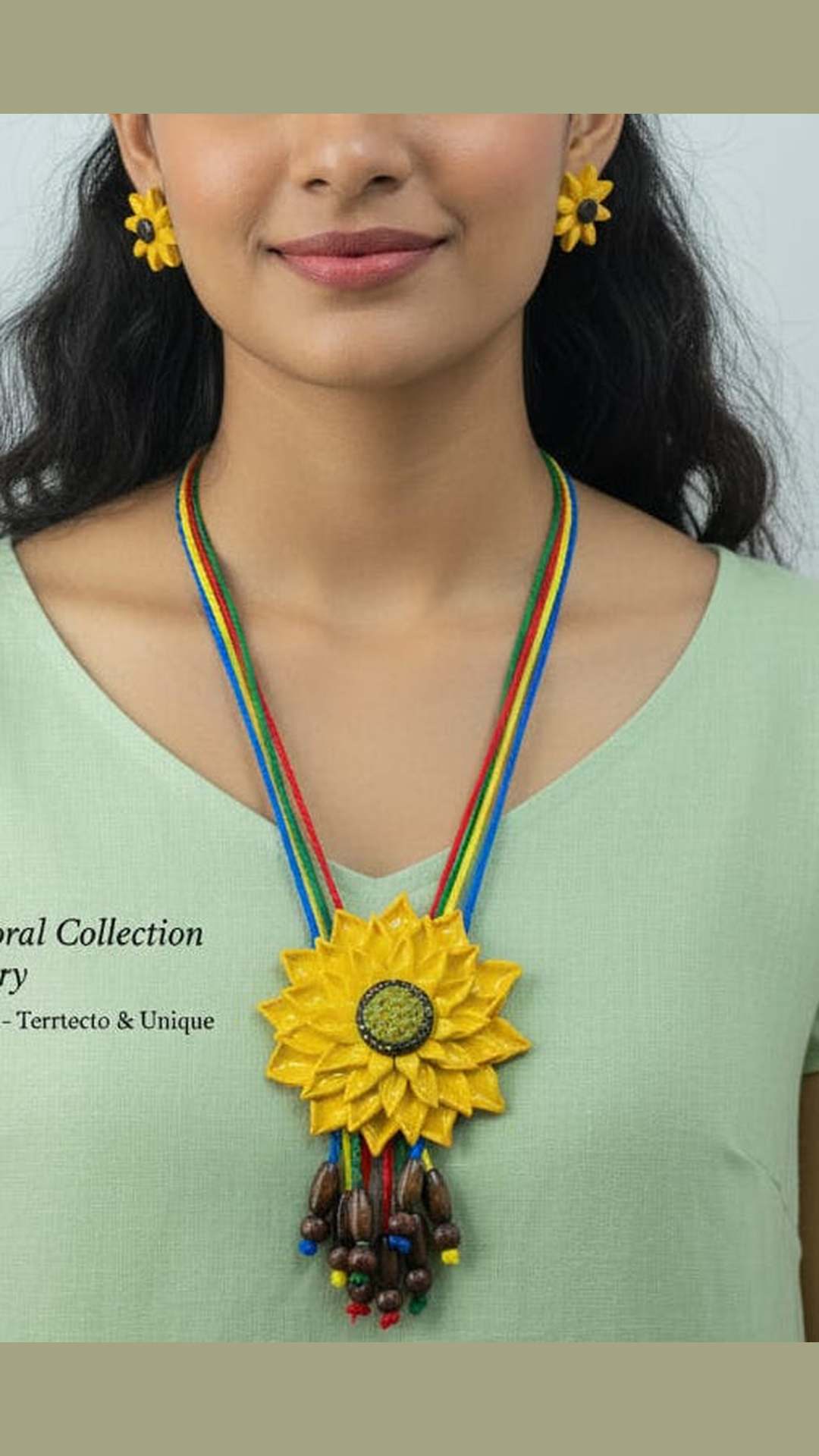 Handcrafted Clay Work Necklace Set