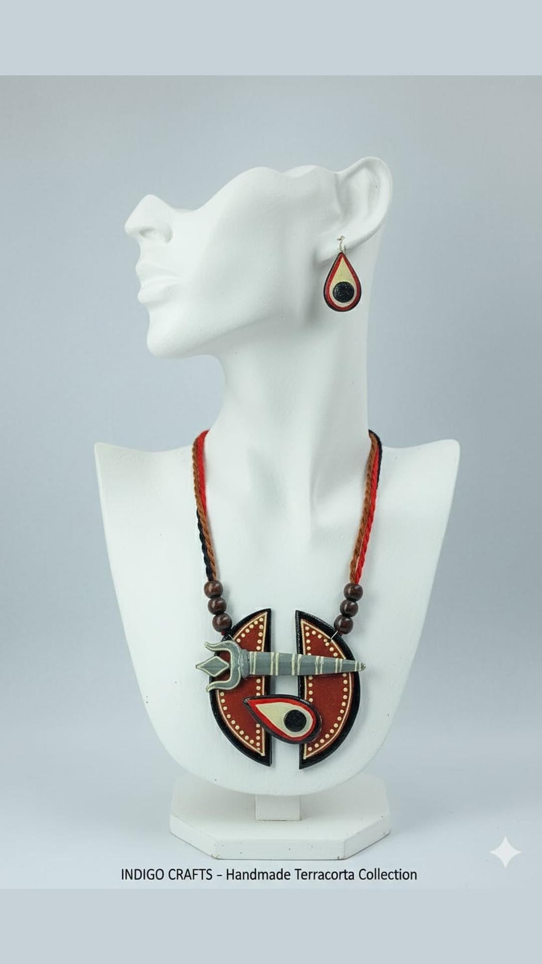 Handcrafted Clay Work Necklace Set