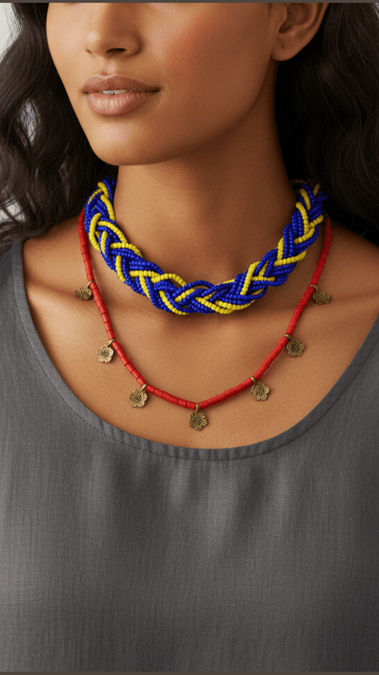 Trib Braided Bead Necklace