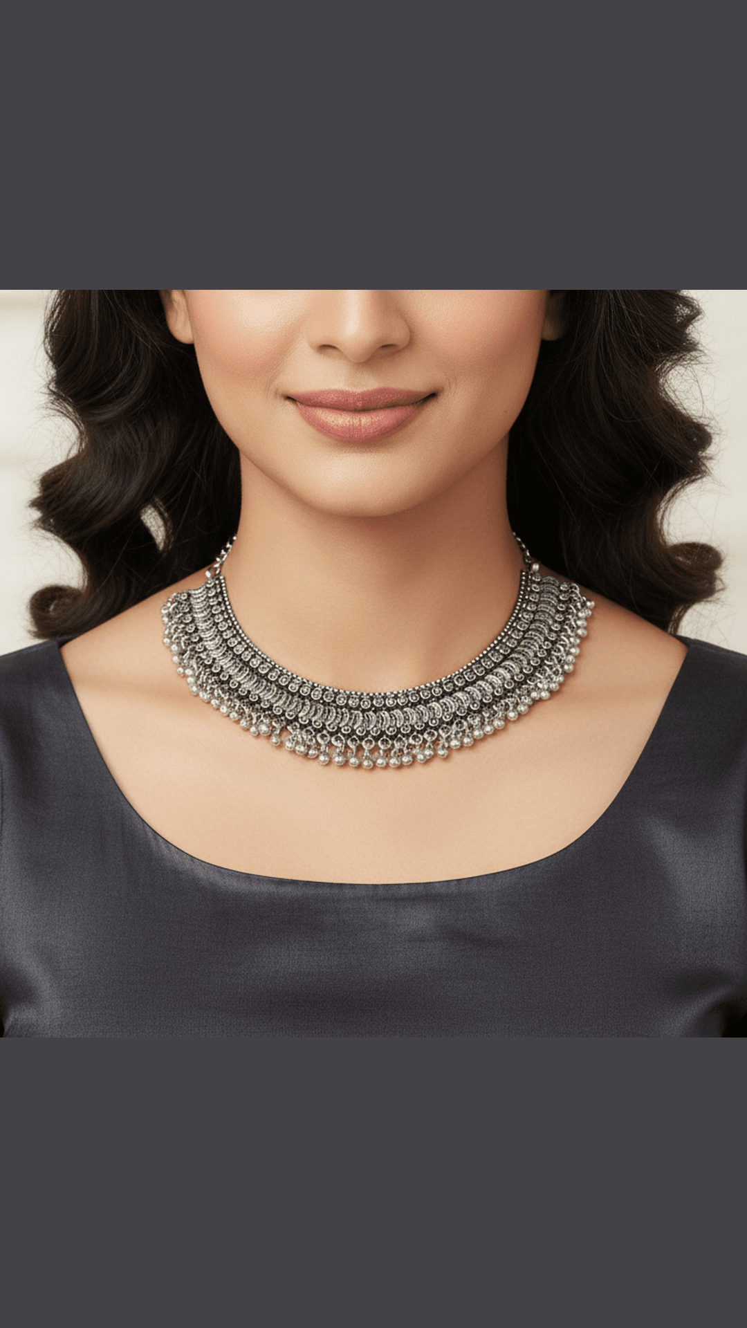 Oxidize Ghungroo Necklace