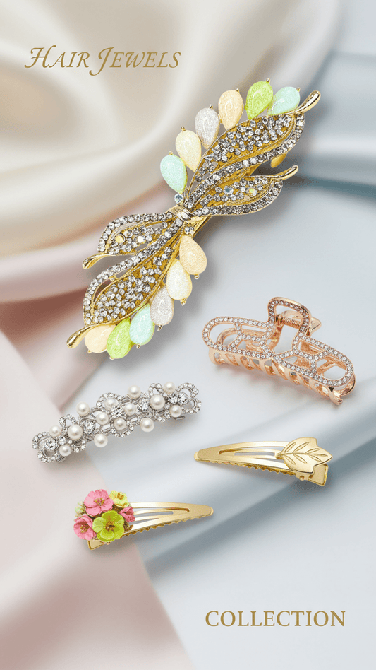 Fancy Gift Cubic Multi Zirconia Bow Back Clip Hair Accessories For Women