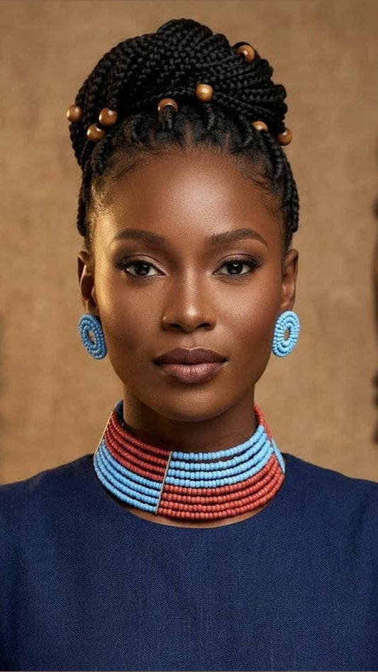 African Beaded Choker Without earring