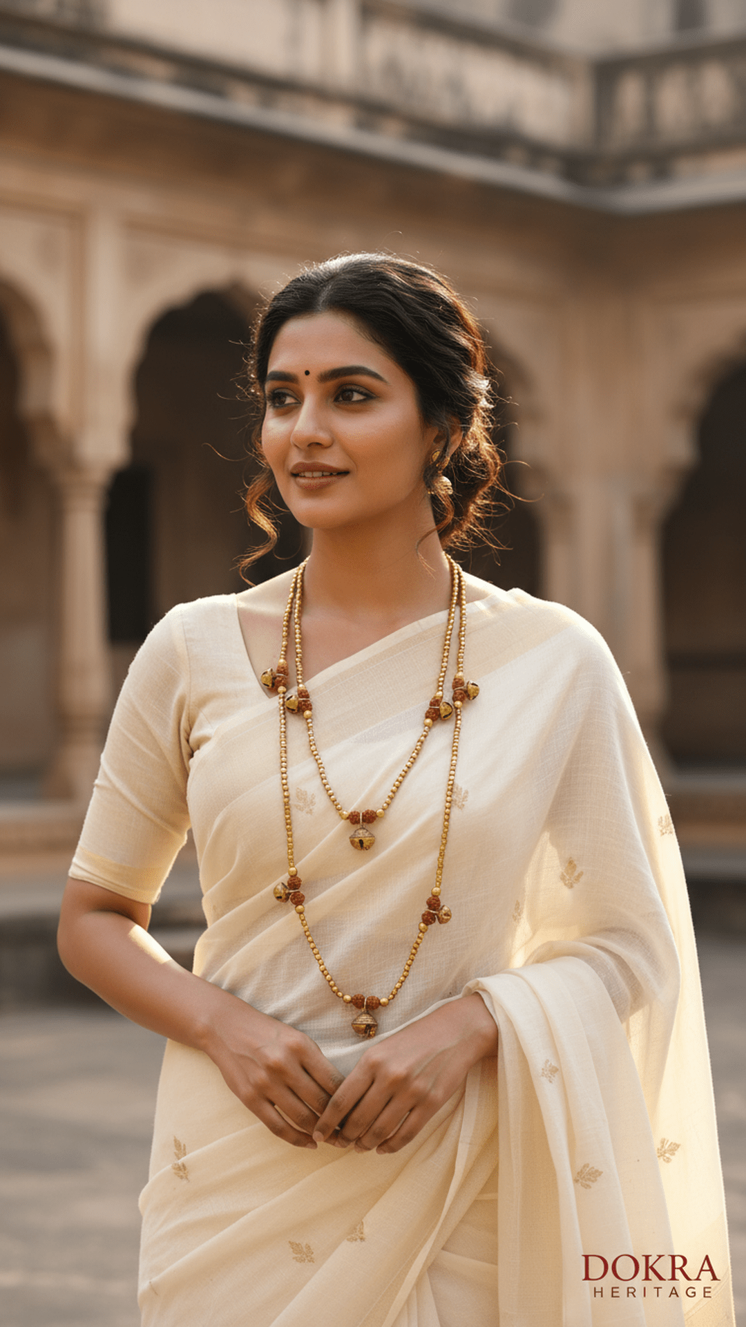 Dokra Long Chain With Rudraksha