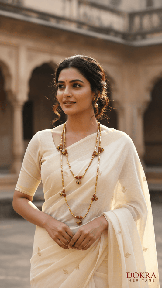 Dokra Long Chain With Rudraksha