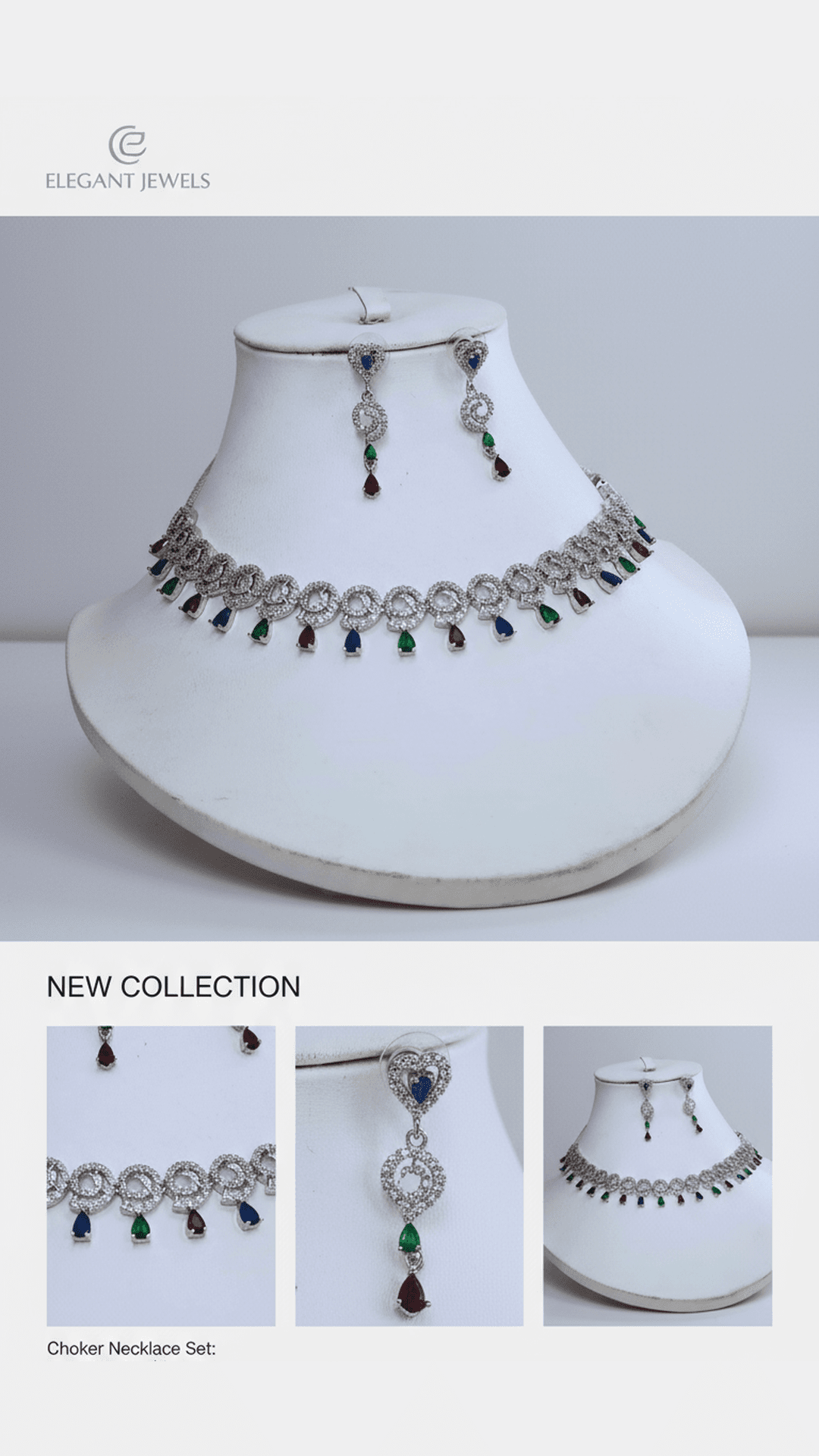 Costume Multi Colour Ad Necklace Set