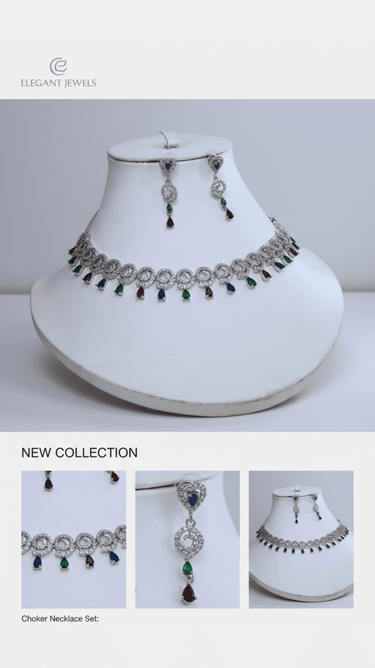 Costume Multi Colour Ad Necklace Set