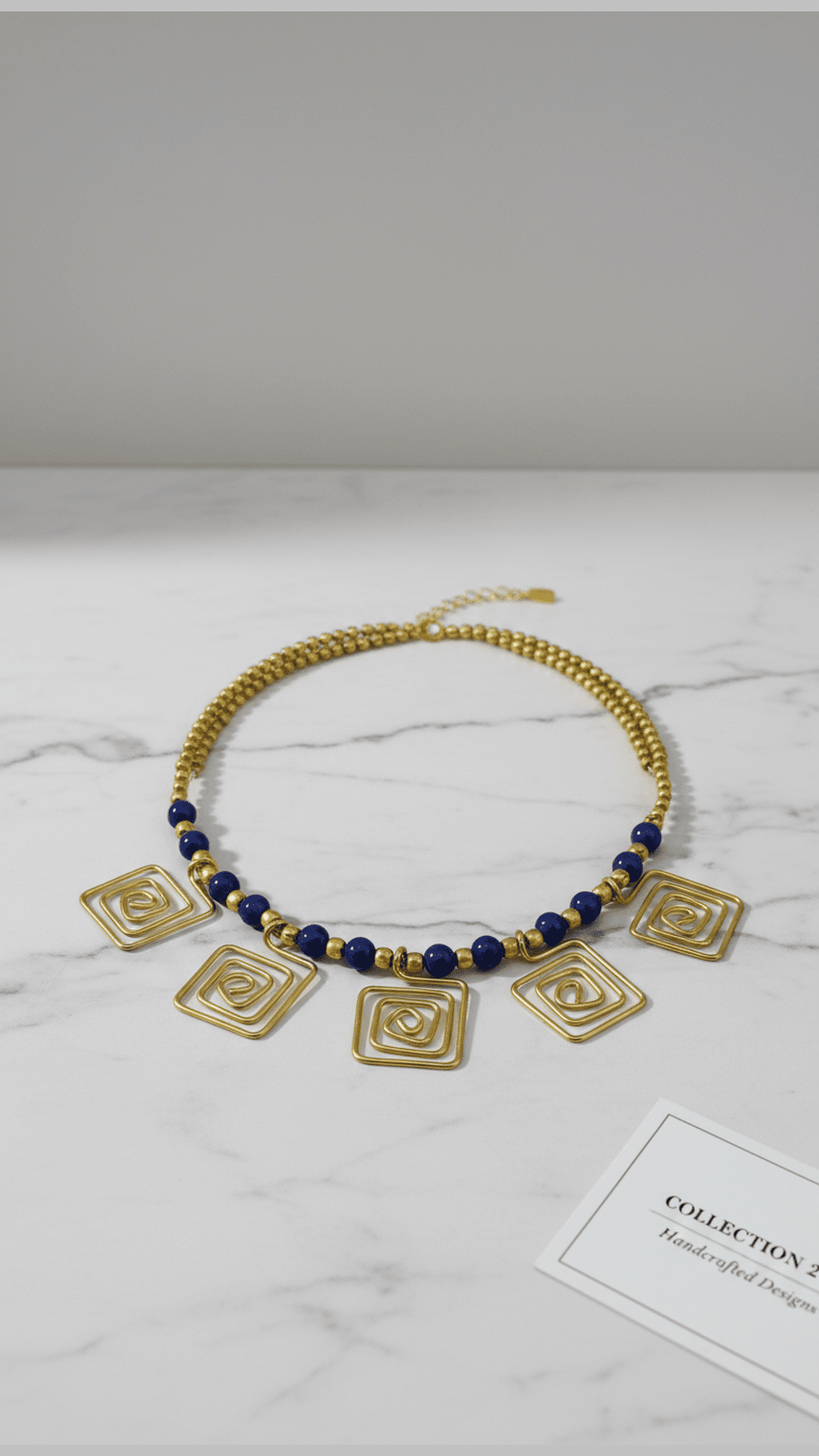 Dokra Spiral Hansuli Necklace