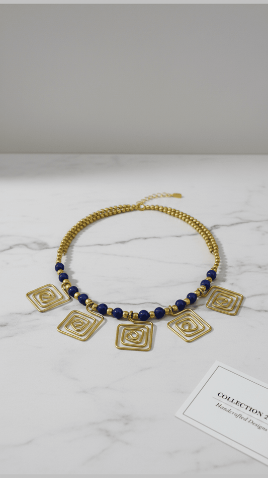 Dokra Spiral Hansuli Necklace