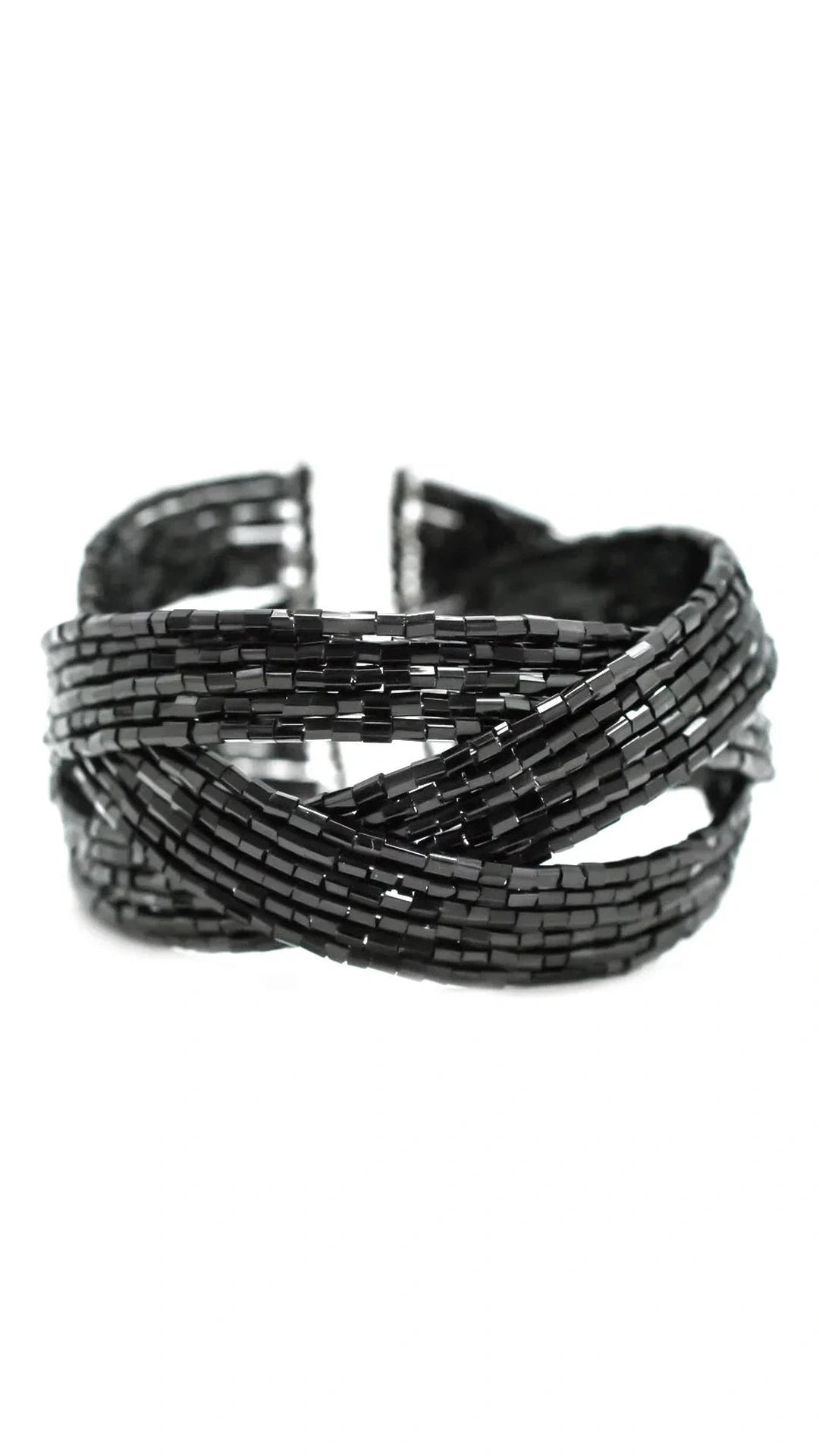 Allure Tiny Black Beads Adjustable Bracelet