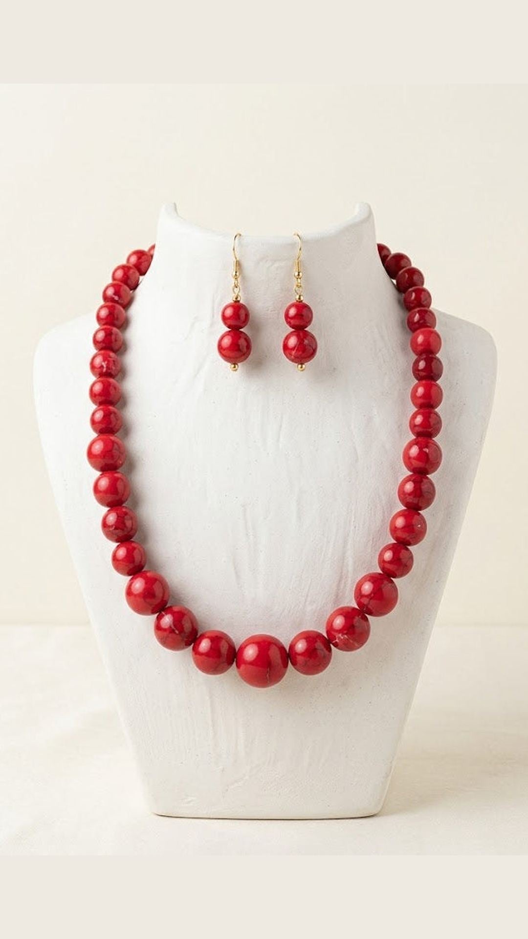 Ball Beaded Necklace With Earring