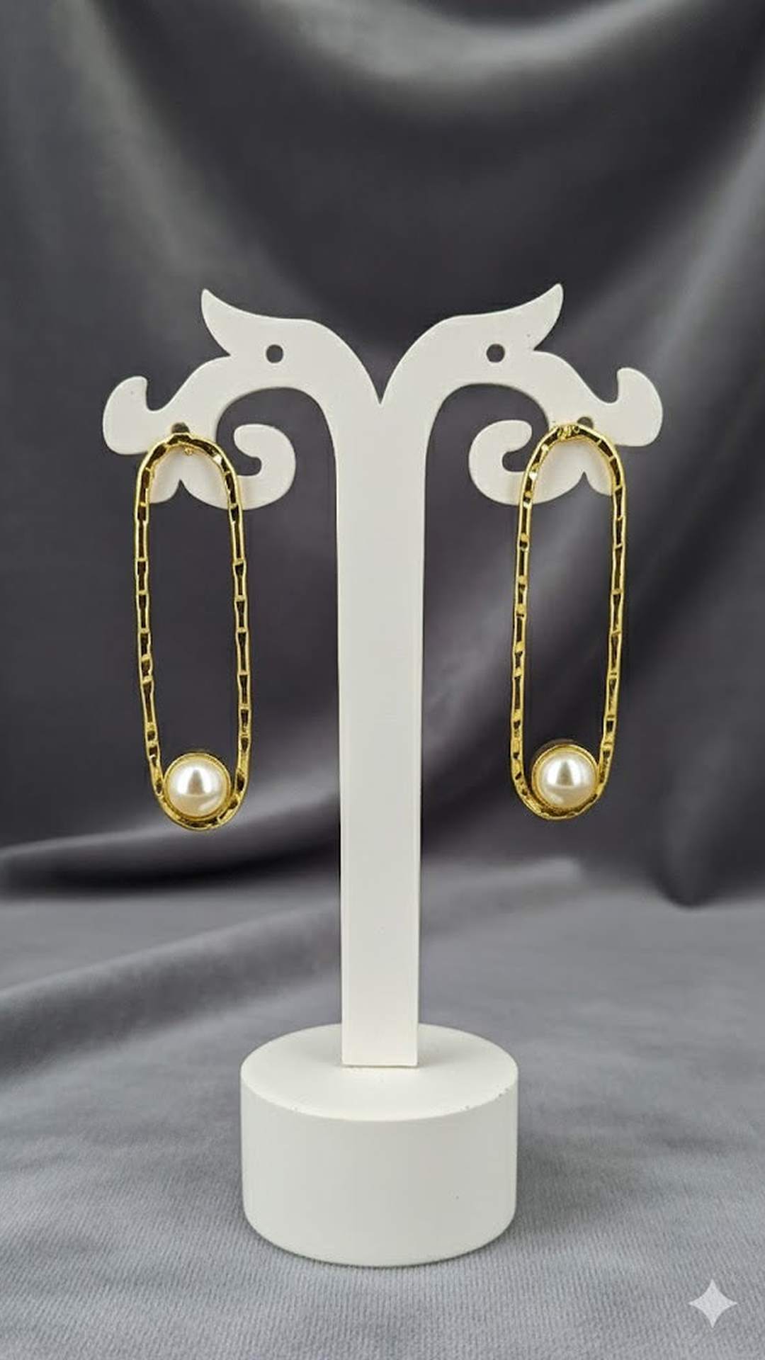 Fancy Brass Hoops Earring