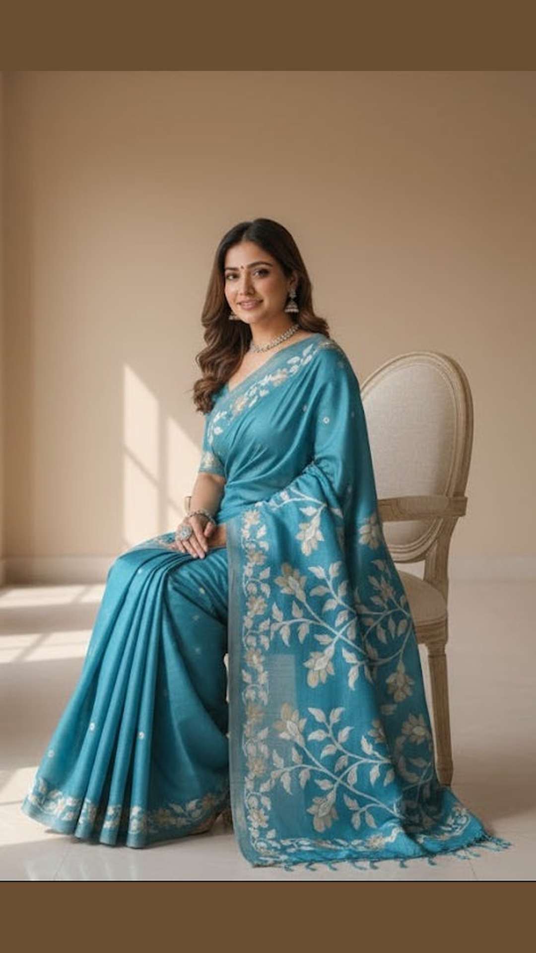 Handloom Muslin Jamdani Saree With Bp