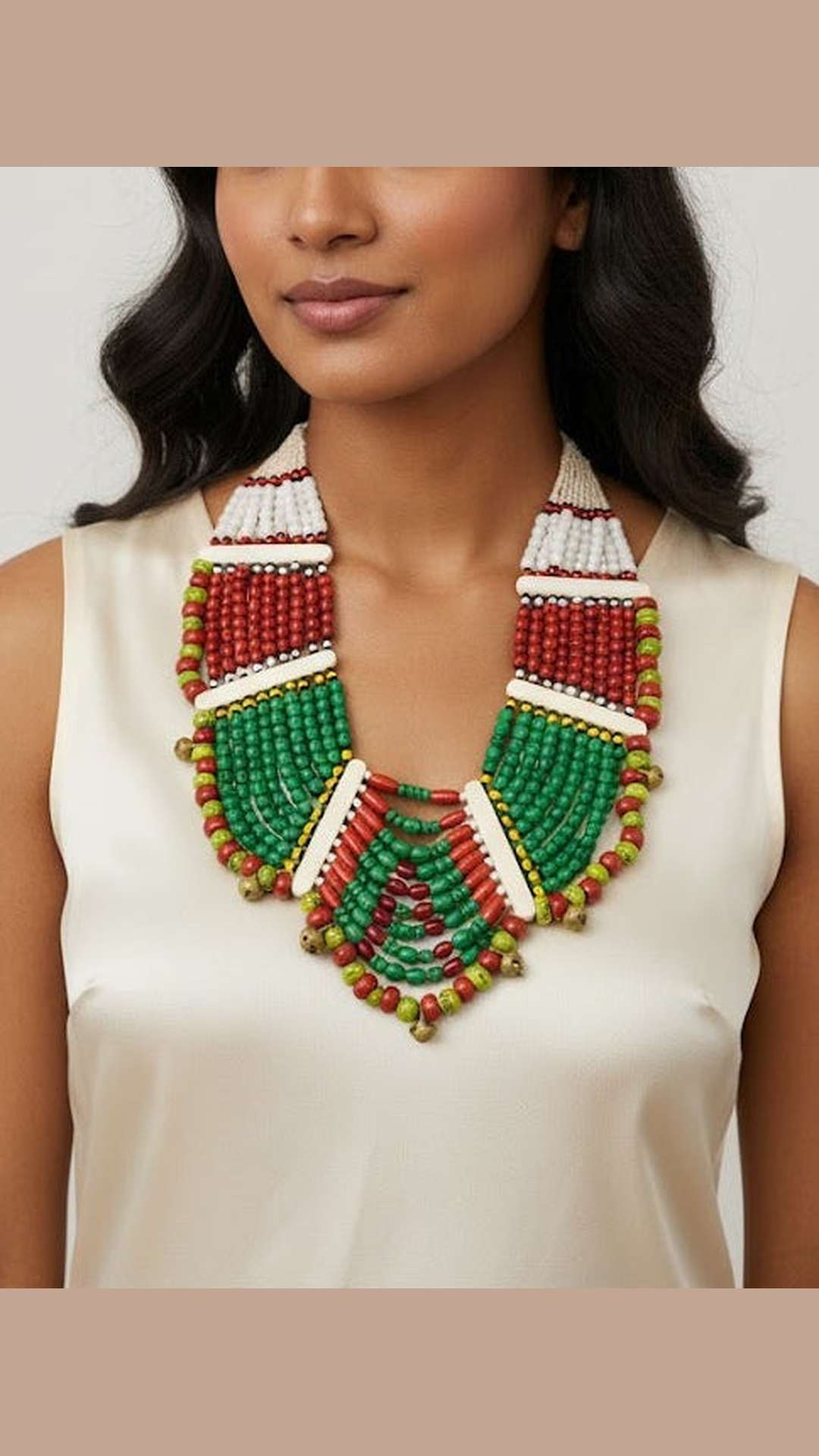 Multicolour Vintage Naga Beaded Necklace