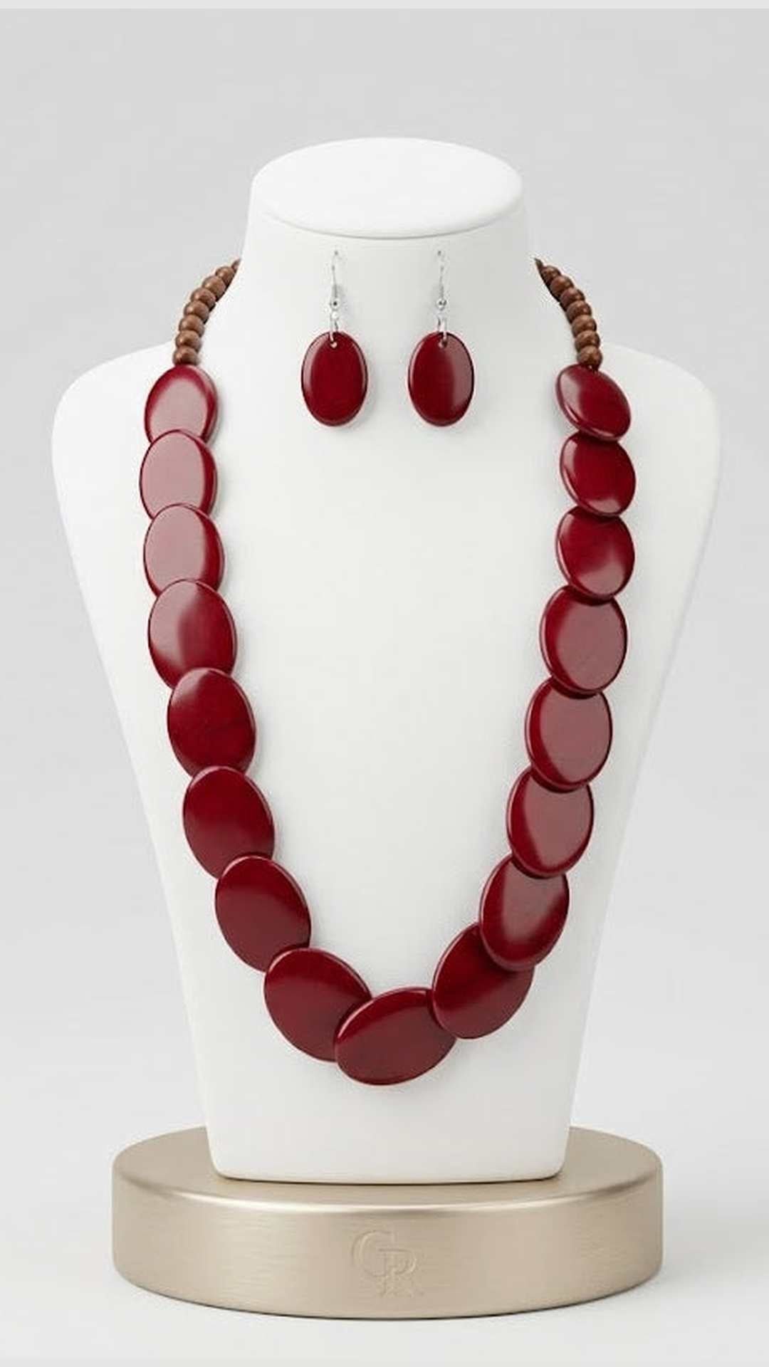 Oval Resin Beads Necklace