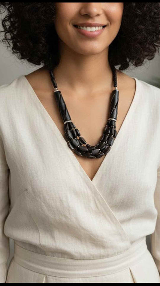 Fashion Blue Beads Necklace